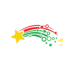 Radiant shooting star vector background