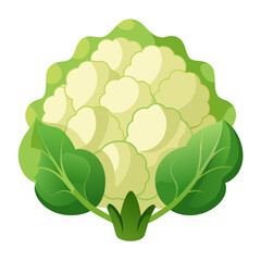Fresh cauliflower with vibrant green leaves, a healthy and delicious addition to any meal, promoting wellness and balanced nutrition for a modern lifestyle originally a scalable graphic