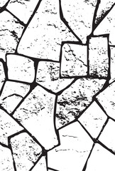 Monochrome Stone Wall Background Texture with Irregular Shapes