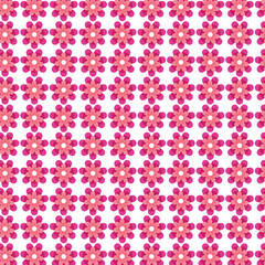 seamless pattern with pink flowers