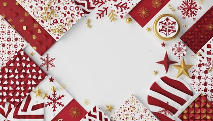 Obraz premium Festive holiday decor display winter wonderland image composition cheerful environment aerial view celebration concept