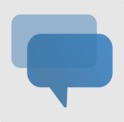 Large Blue Chat Bubble Icon — Modern Messaging Symbol