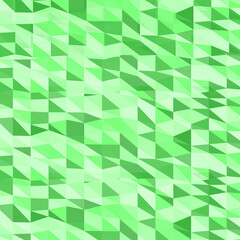 Abstract geometric pattern of intersecting green triangles and shapes