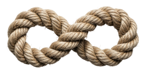 Rope infinity symbol creation graphic design isolated on transparent background