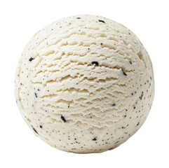 Savoring delicious vanilla ice cream scoop dessert shop isolated on transparent background