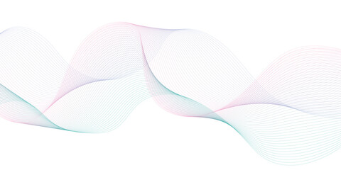 Multicolor gradient wave lines vector background, twisted curve lines and blend effect, frequency sound wave lines, 3d contour line patterned background illustration.	