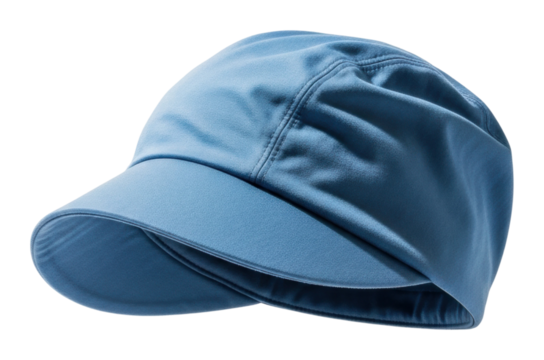 Fashionable blue cap for activities urban apparel isolated on transparent background
