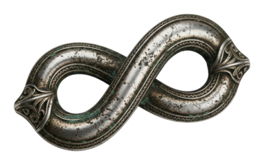 Unique infinity symbol creative digital design abstract isolated on transparent background