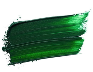 Close-up of dark green brushstroke on black. Texture reveals ridges of thick paint
