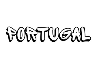Portugal graffiti word vector font
Vector font word on a white background