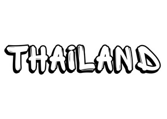 Thailand graffiti word vector font
Vector font word on a white background