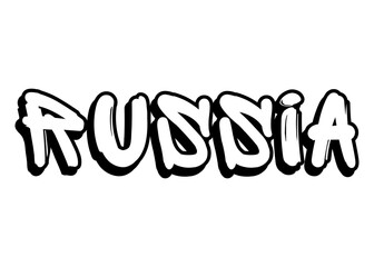 Russia graffiti word vector font
Vector font word on a white background