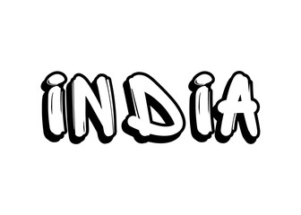 India graffiti word vector font
Vector font word on a white background