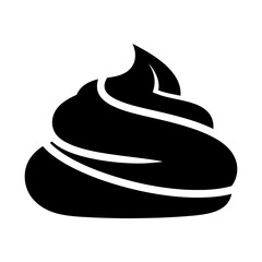 Swirled Pile Silhouette: Vector Icon Symbol Design