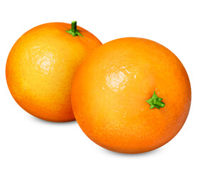 Fresh tangerines isolated on white. Citrus fruit