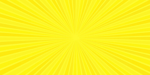 Obraz premium A vector illustration of a warm, yellow and orange sunburst creates an abstract background with light rays from a bright star explosion