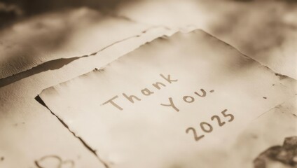 Thank You Note from the Future - A Sepia-Toned Message from 2025.