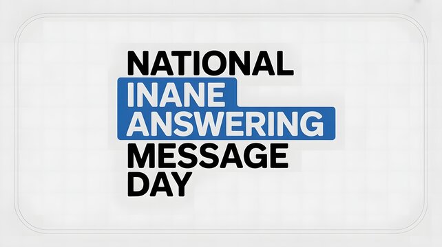 National Inane Answering Message Day encourages replacing outdated voicemail greetings with fresh, engaging, funny, or professional messages to improve communication and create better caller experienc