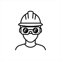 Construction worker safety equipment illustration with protective gear