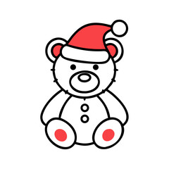 snowman with santa hat