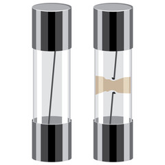 Obraz premium burned glass fuse vector drawing.