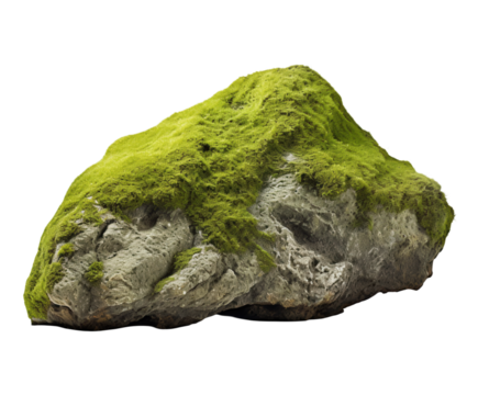 Captivating moss covered rock for serene garden designs and earthy nature scenes, evokes tranquility and natural beauty for landscaping projects