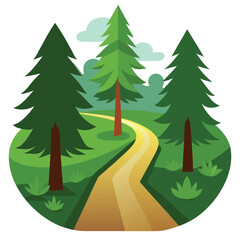 christmas trees on the road