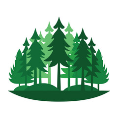 pine trees vector illustration