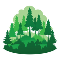 vector illustration of a forest
