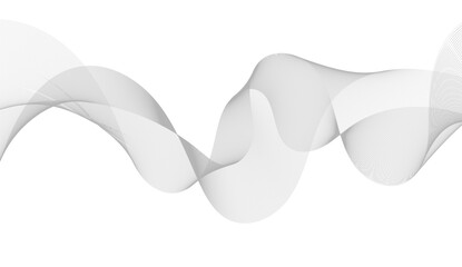 Abstract wave element for design. Digital frequency track equalizer. Stylized line art background. Vector illustration. Wave with lines created using blend tool. smooth gray