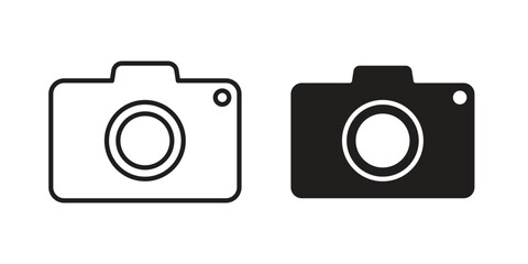 Camera icon. Outline, Glyph and Filled Outline Style