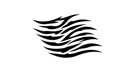 Abstract black and white animal stripe pattern background graphic design element for modern