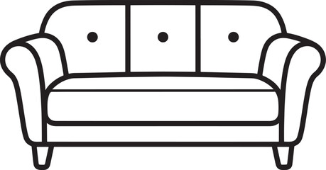 Classic two seater sofa silhouette