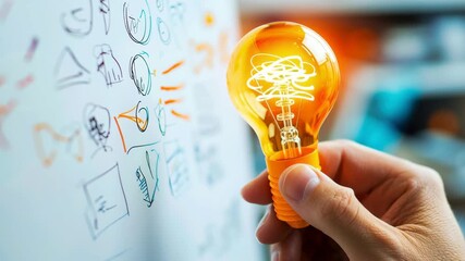 Bright idea innovation creativity brainstorming strategy planning solution inspiration teamwork focus lightbulb idea innovation creativity - Powered by Adobe