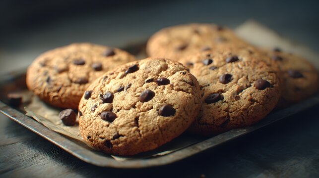 Delicious chocolate cookies food dessert bakery sweet treat snack baked homemade fresh tasty yummy delight