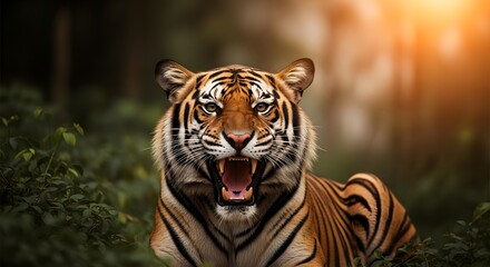 Tiger wildlife animal feline predator bengal tiger nature jungle wild carnivore mammal zoo cat
