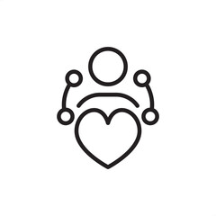 Employee engagement icon symbolizing dedication, emotional commitment, and enthusiasm, representing workforce motivation, loyalty, internal culture, morale, and organizational connection.