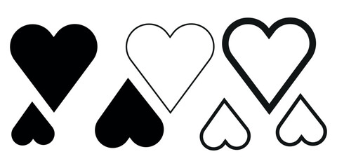 Abstract heart vector background with romantic love symbols and Valentine's Day design