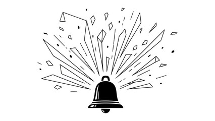 Notification Icon: The notification bell, a symbol of communication, rings out with radiating lines, capturing attention and signaling the arrival of a message. 