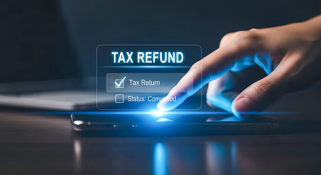 Tax Refund App on Smartphone