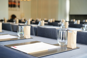 Paper note for memo in conference room.