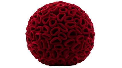 Red blood cells microscopic view medical research science biology cell on transparent background