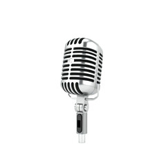 Fototapeta premium Retro Vintage Microphone Isolated On Transparent Background - Classic Audio Recording Equipment