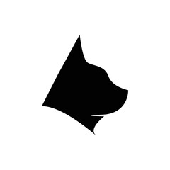 A minimalist smooth side-view vector logo of a cat © Berke