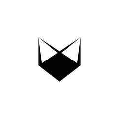 A minimalist stylized vector logo of a Sphynx cat inspired by Anubis © Berke