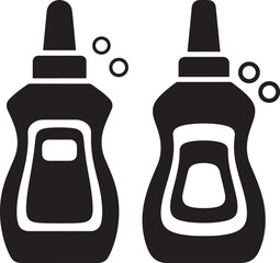 Two glue bottles silhouette