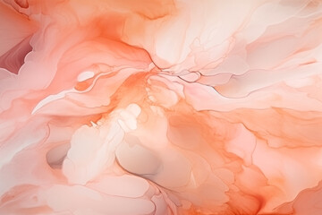 Soft Abstract Peach Watercolor Fluid Background