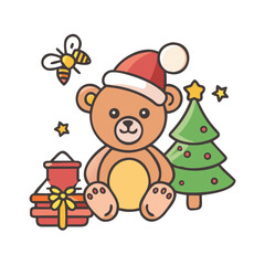 christmas teddy bear
