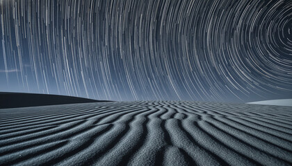 Starry Desert Night Photography, Minimal Cosmic Landscape Aesthetic