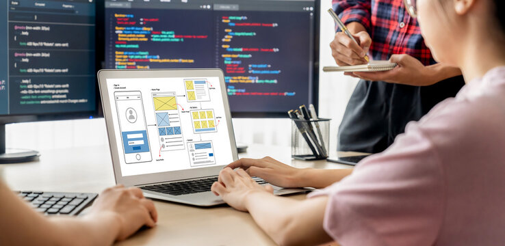 UX UI design process for brisk mobile application and website . Creative prototype of wireframe for professional app developer . - Powered by Adobe